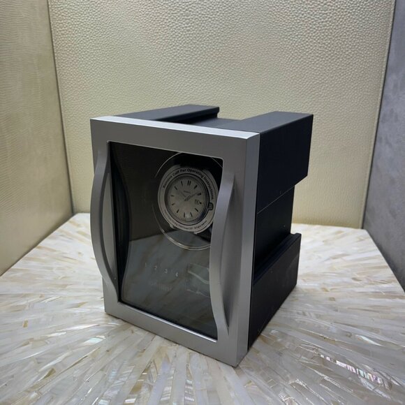 Cellini Single Watch Winder with Glass Cover Black